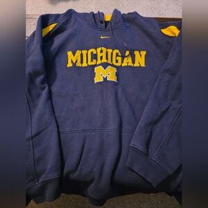 Nike Navy and Yellow UM Michigan Sweatshirt